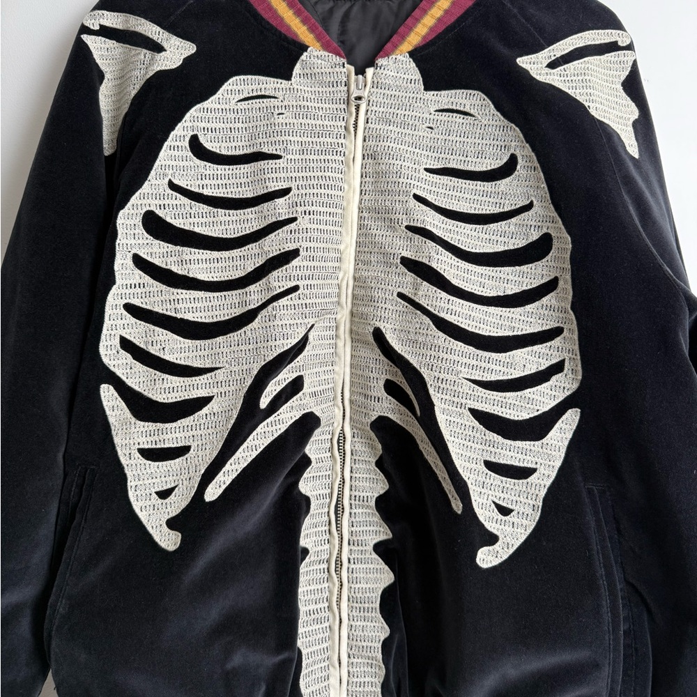 Kapital “Bone” Velvet Sukajan Jacket — Navy — Made in Japan - Picture 3 of 12